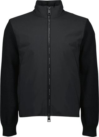 Moncler Gemengde Materiaal Ritsvest - Heren - Zomerjassen - Zwart - S - Wol - Jassen