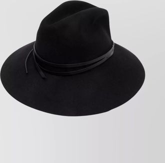 Golden Goose leather band star wide brim hat