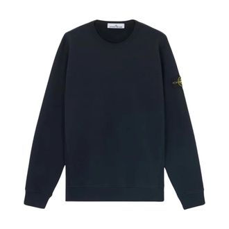 Stone Island Sweatshirts, male, Blue, Size: 2XL Cotton Fleece Sweatshirt