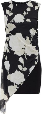 AllSaints Kleedjes, Dames, Zwart, XS, Polyester, Riley Slim Fit Bloem Mini Jurk