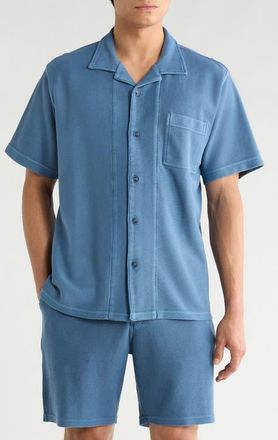 Tommy Bahama Rio Cabana Cotton Camp Shirt in Regal Blue at Nordstrom, Size Xxx-Large