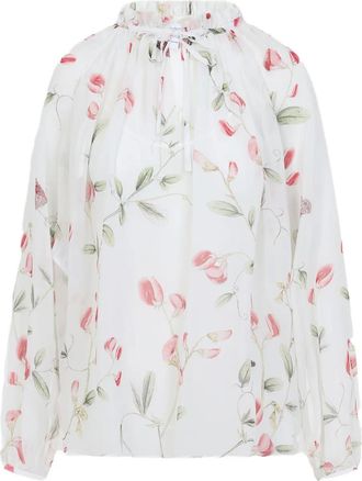 Giambattista Valli Blusa a fiori - Bianco