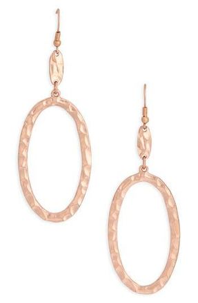 Karine Sultan Oval Drop Earrings in Rose Gold at Nordstrom Rack