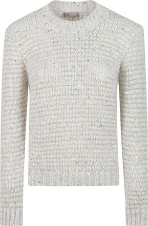 Herno Trui met ronde hals - Dames - Ronde hals truien - Grijs - L - Truien & Vesten