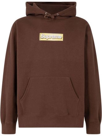 SUPREME Bling Box Logo drawstring hoodie - unisex - Cotton - S - Brown