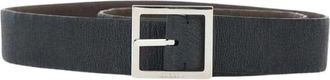 Orciani Chevrette Double Belt - Heren - Riemen - Zwart - 110 CM - Leer - Accessoires