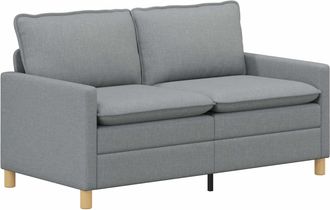 vidaXL Sof&aacute; 2 Plaza Gris Claro 156 X 81 X 87,5 Cm Tela Vidaxl
