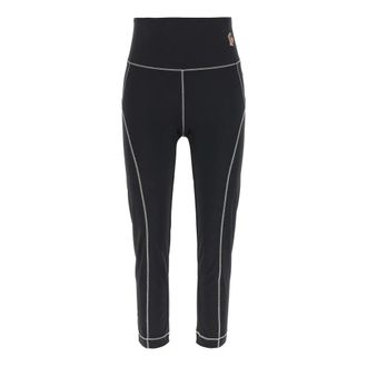 Moncler Broeken, Dames, Zwart, S, Nylon, Pinocchietto Leggings