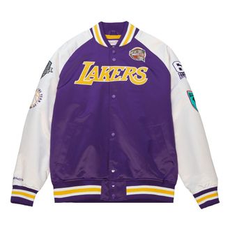 Mitchell & Ness Los Angeles Lakers HOF Satin Jacket Pau Gasol 16 OJBF6860-LALYYPGAPRWH