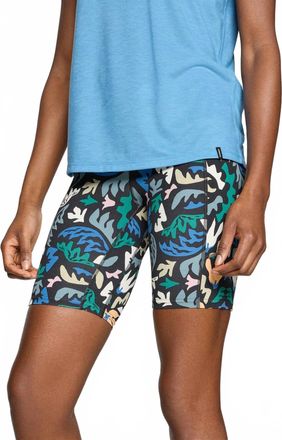 Patagonia Womens Maipo Athletic Shorts In Kaleiido Black