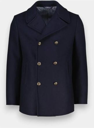 Circolo 1901 Heren, Mantels, Blauw, Maat: XL Wol