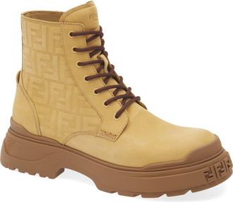 Fendi Force Light Combat Boot in Light Ocra/Light Ocra at Nordstrom, Size 10Us