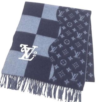 Louis Vuitton Pre-owned Scarves, male, Blue, Size: ONE SIZE Pre-owned Stole