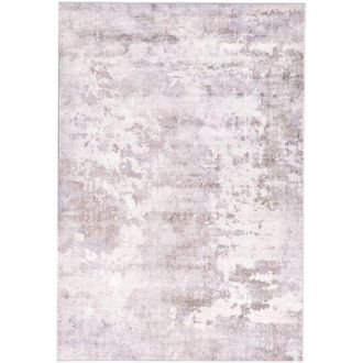 Beliani Area Rug Beige Fabric 160 x 230 cm Modern Solid Living Room Bedroom For Underfloor Heating Anti-Slip Bottom Low-Pile ARAPGIR