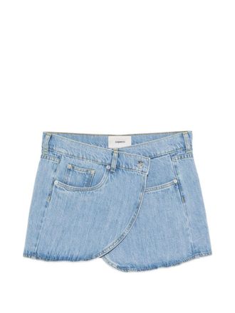 Coperni Asymmetrical Denim Skirt With Button Detail