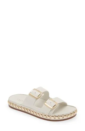 Cecelia New York Emma Stud Slide Sandal in White at Nordstrom, Size 11