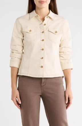 Democracy Cinch Sleeve Denim Jacket in Ecru at Nordstrom Rack, Size X-Small