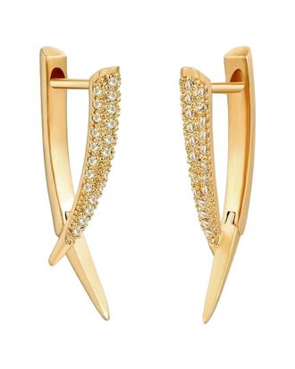 Liv Oliver 18K Plated Cz Modern Earrings