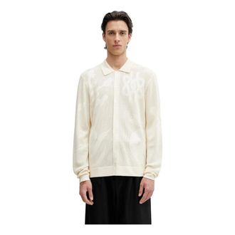 Filling Pieces Breaking Bread Cardigan - Heren - Truien - Beige - Maat: M Viscose