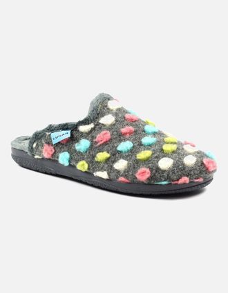 Lunar Womens Montreal Womens Slippers - Grey Textile - Size: 8