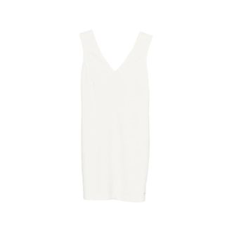Calvin Klein Short Dresses, female, White, Size: 3XS V-neck Sleeveless Dress