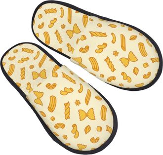 Generic Camping Slippers Ramen Noodle Soup Non-Slip Fleece Slippers Warm Indoor Shoes For Holiday Women Guest Room L