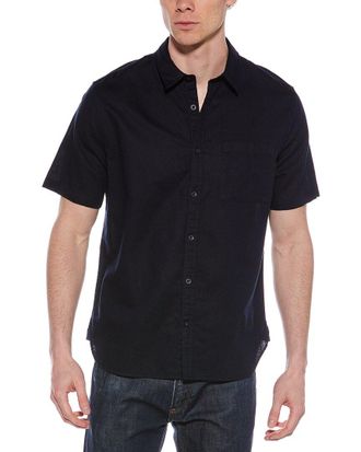 Vince Linen-Blend Button-Down Shirt