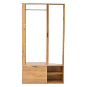 Urban Meuble Vest&iacute;bulo entrada madera 6 en 1 con espejo y perchero