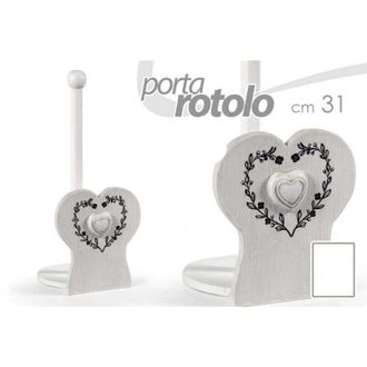 Trade Shop Trade Shop - Portarrollos De Cocina Decoraci&oacute;n Coraz&oacute;n 31 Cm Madera Shabby Chic Papel De Mesa 662270