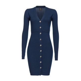 Pinko Pinko, Kleedjes, Dames, Blauw, M, Wol, Blauwe Jurk Collectie