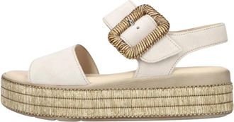 Gabor Schoenen, Dames, Beige, 37 1/2 EU, Leer, Plateau Sandal 562