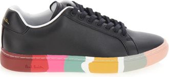 Paul Smith Swirl Leather Sneakers - Dames - Sneakers - Zwart - 37 EU - Leer - Schoenen
