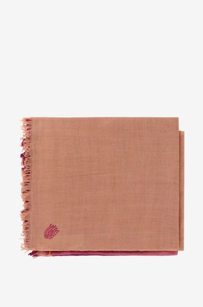 Pink Maharani Kaschmir-Schal Dip Dye