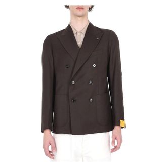 Tagliatore Blazers, male, Brown, Size: 2XL Giacca doppiopetto resca in lana vergine mod. Montecarlo