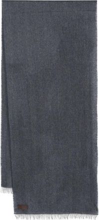 Canali herringbone scarf - men - Cashmere - One Size - Blue