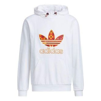 adidas Mens adidas originals CNY Contrasting Colors Logo Large Logo Printing White HD0314