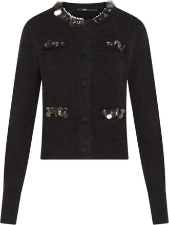 Seventy Cardigan van wolmix - Dames - Vesten - Zwart - M - Wol - Truien & Vesten