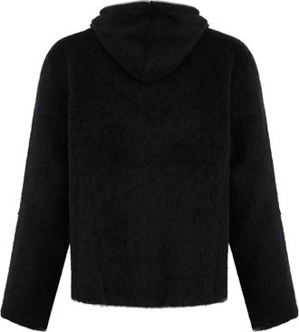 Our Legacy Mens Hoodie Black Hairy Wool Top