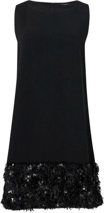 Bruuns Bazaar Korte Sequined Partyjurk - Dames - Feestkleedjes - Zwart - 2XL - Polyester - Kleedjes