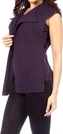 Angel Ribbed Vest In Plum