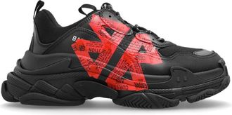 Balenciaga Sportschoenen Triple S - Dames - Sneakers - Zwart - 34 EU - Leer - Schoenen