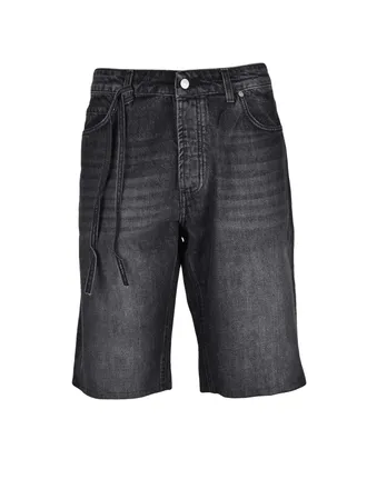 Dressism. Black Cotton Bermuda Shorts