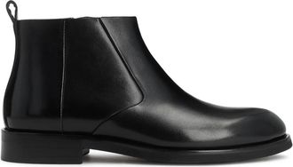 Kazar Klassieke Ritslaarsjes - Heren - Enkellaarsjes - Zwart - 44 EU - Leer - Schoenen