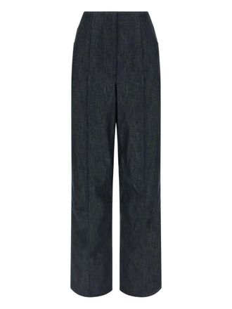 Fendi logo-patch jeans - Blue