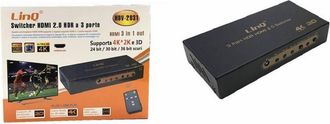Trade Shop Trade Shop - Switch Switcher Hdmi 2.0 Hdr A 3 Porte Supporta 4k 2k 3d Sdoppiatore Hdv-2031