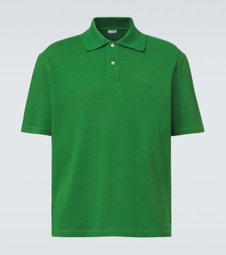 Loewe Logo embroidered cotton polo shirt