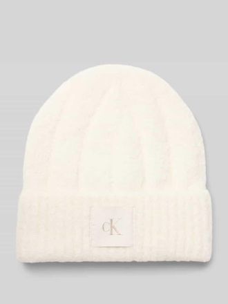 Calvin Klein Jeans Mütze in Bouclé-Optik Modell Beanie in Ecru, Größe 1