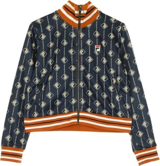 Fila Hamo overal over printpak jas - Dames - Vesten met rits - Blauw - M - Hoodies & sweatvesten