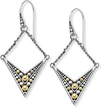 Samuel B. 18K Gold & Sterling Silver Geometric Drop Earrings in Silver-Gold at Nordstrom Rack