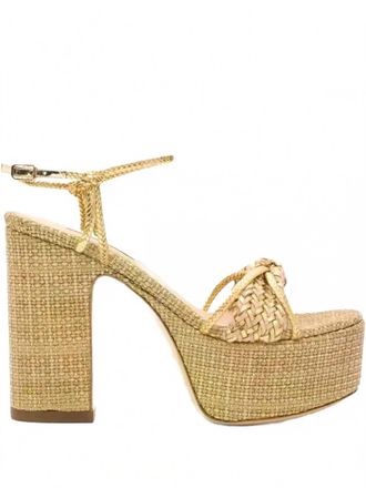 Casadei Womens Marbella Lux Platform Sandal In Gold